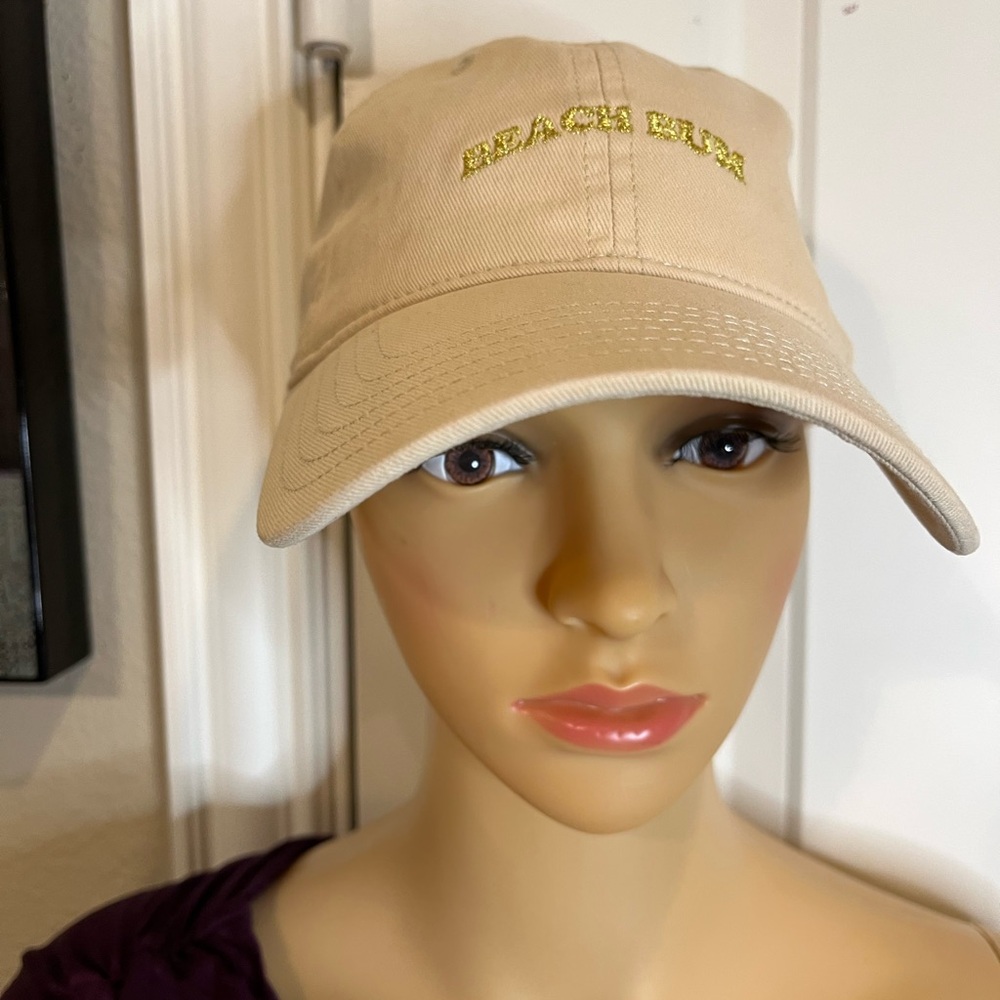 "AERIE" BEIGE BEACH BUM BASEBALL CAP
